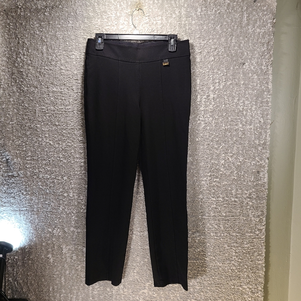 Nygard Slims Women Sz M, 10, 12 Black Pull On Straight Pants Rayon Nylon